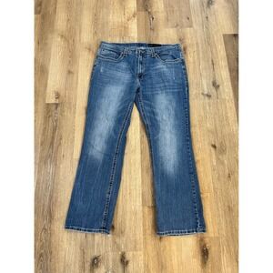 Axel Wolcott Vintage Bootcut Jeans Mens 38x32 Blue Medium Wash Stretch Denim